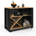 Table Haute / Mange-Debout en Panneau de Particules, Finition Noir