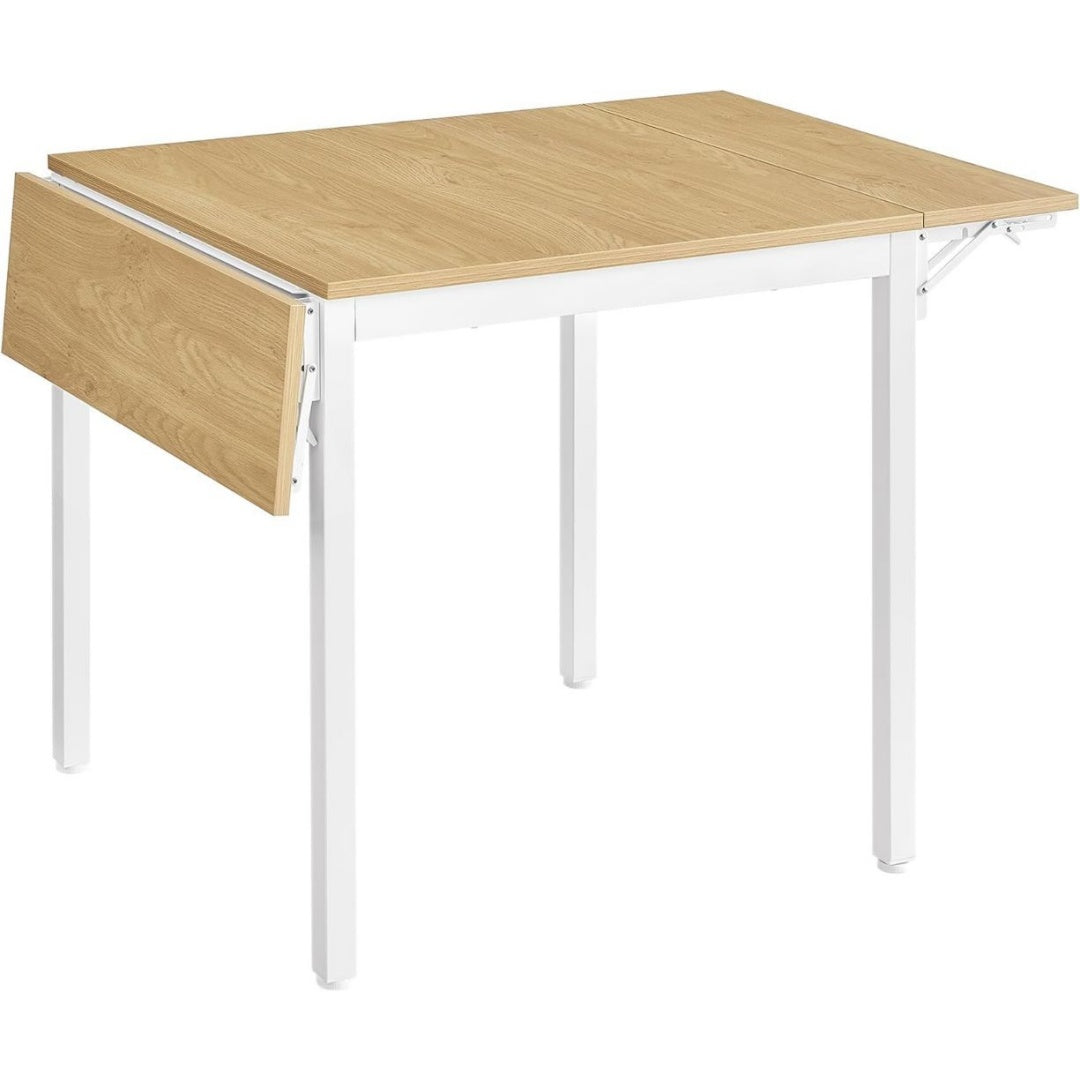 Table a Manger en Bois de Chene, Finition Blanc