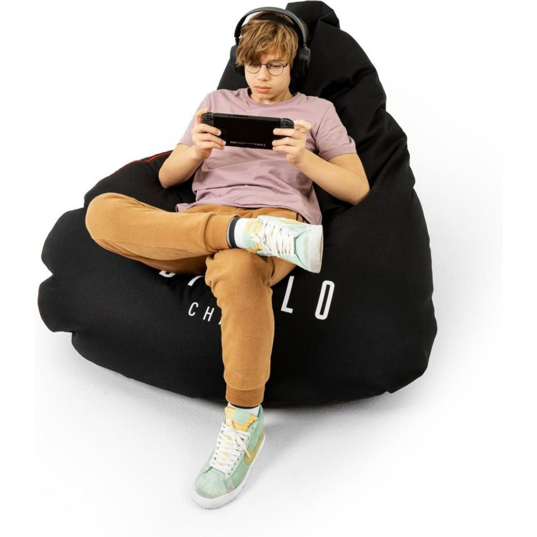Pouf en Polyester, Finition Rouge