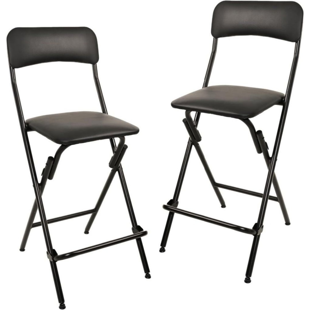 Tabouret de Bar en Plastique, Finition Noir