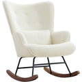 Fauteuil de Relaxation Inclinable Noir en Bois Massif