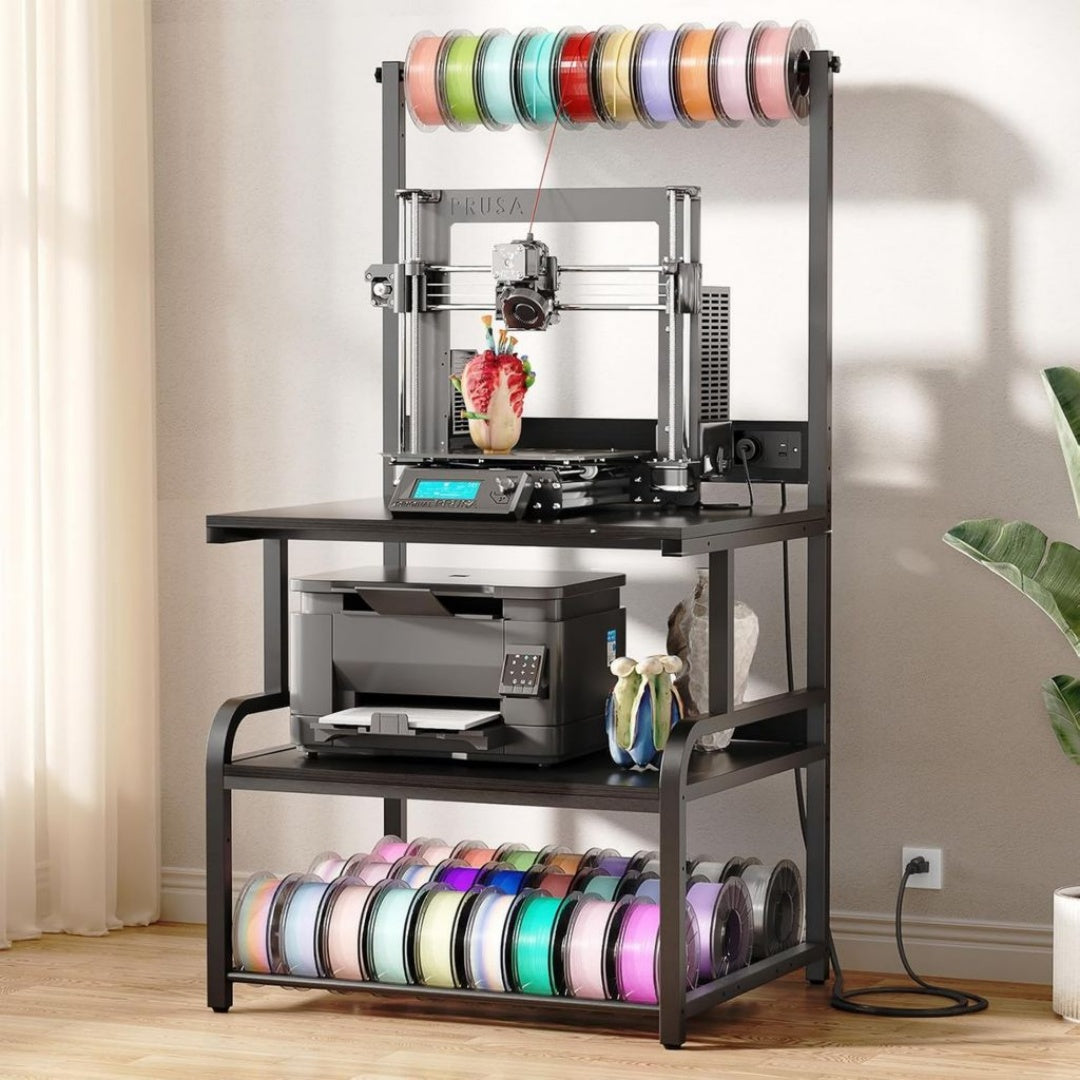 Design 3-en-1 & economiser Espace Bureau Ce meuble imprimante combine un support stable – etagere