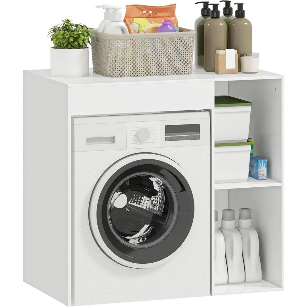 Concu pour s'integrer parfaitement au-dessus de votre lave-linge ou seche-linge: Armoire Format 96 x 60 x 90,5 cm
